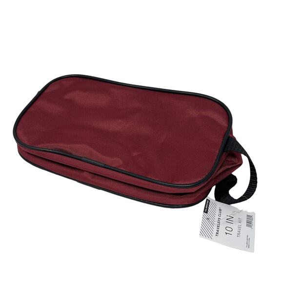 Travel‎ Toiletry Bag Small Dopp Kit Zipper Bag Shaving Shower Case - Red - Picture 5 of 5